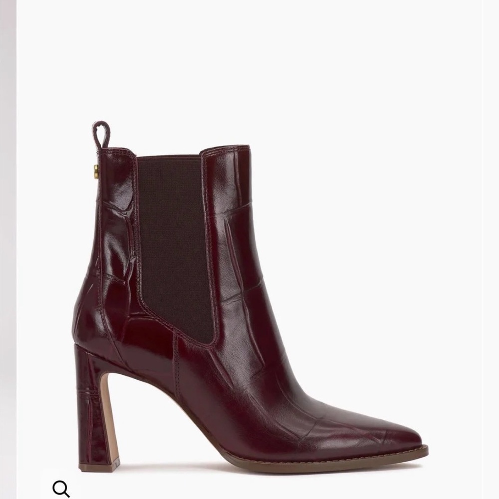 Vince Camuto- Dylan Plum Croc Leather Ankle Boot NIB 7.5